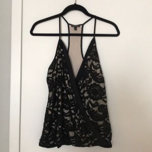 Beautiful Black and Tan lace tank